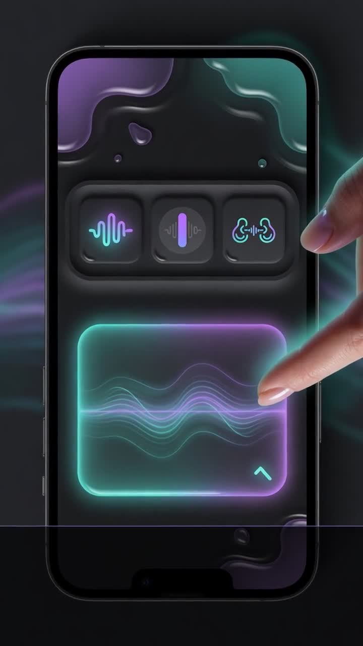 DreamWeaver liquid sound-mode controls on iPhone